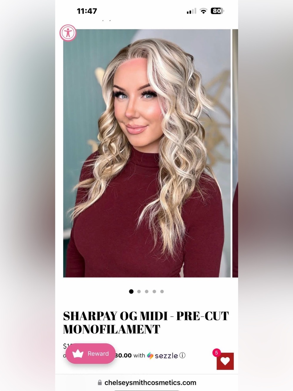 Blonde Highlighted Pre-Cut Monofilament Wig - Natural Waves